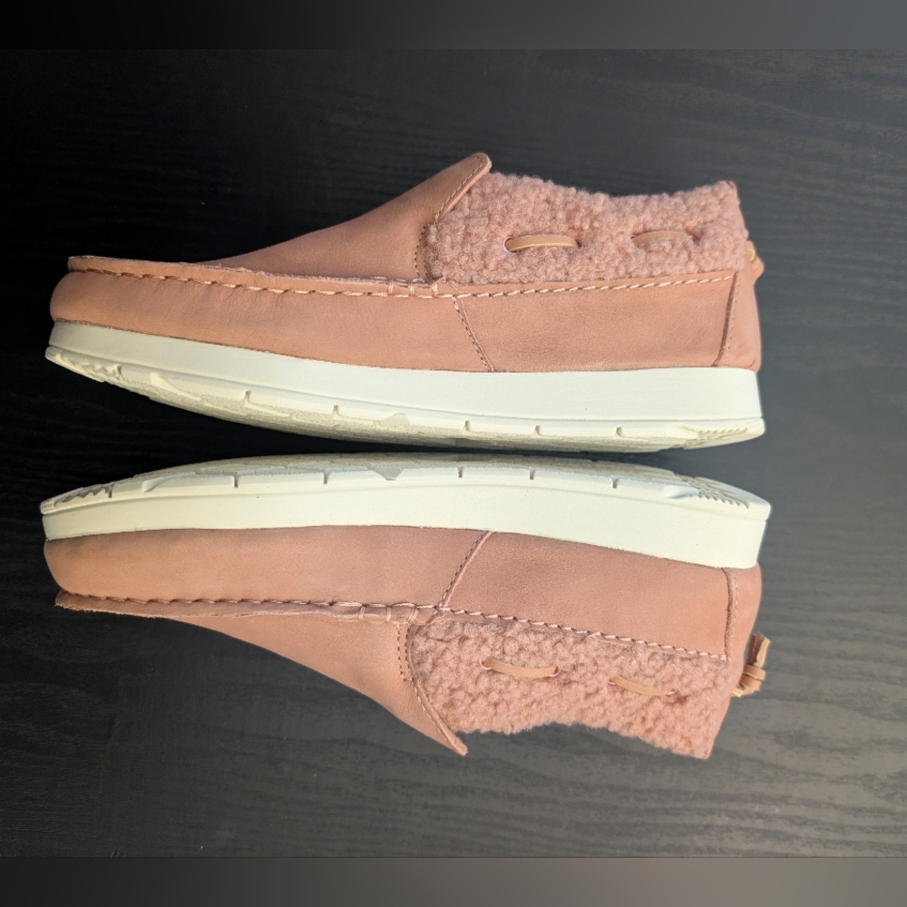 Sperry Women’s Moc-Sider Rose Leather Teddy Hybrid Boat Shoe M7 NIB - Picture 9 of 13